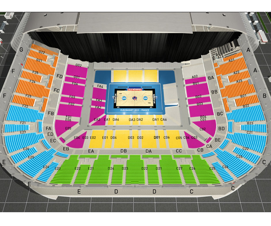plan Stade Pierre Mauroy Championnat du Monde Handball 2017