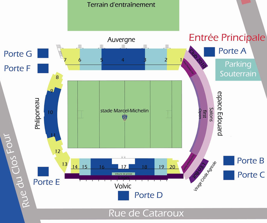 plan Stade Marcel Michelin