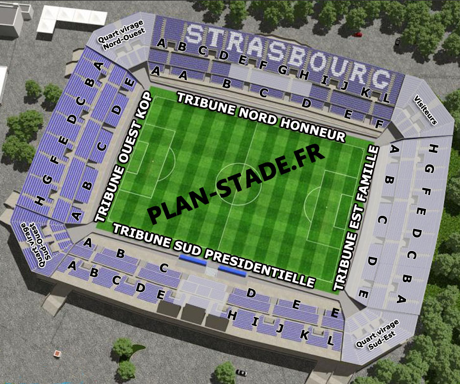 plan stade de la Meinau Strasbourg